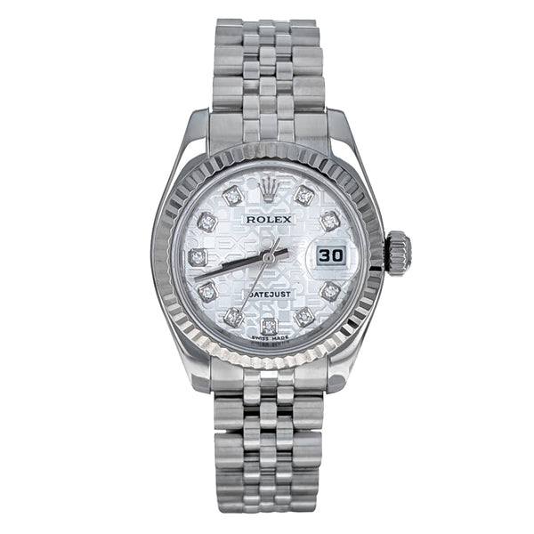 Rolex Lady-Datejust 26mm Stainless Steel White Gold 179174