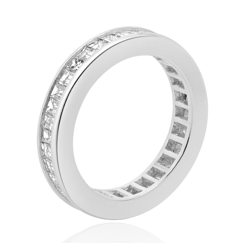 Platinum Baguette Cut Diamond Eternity Band