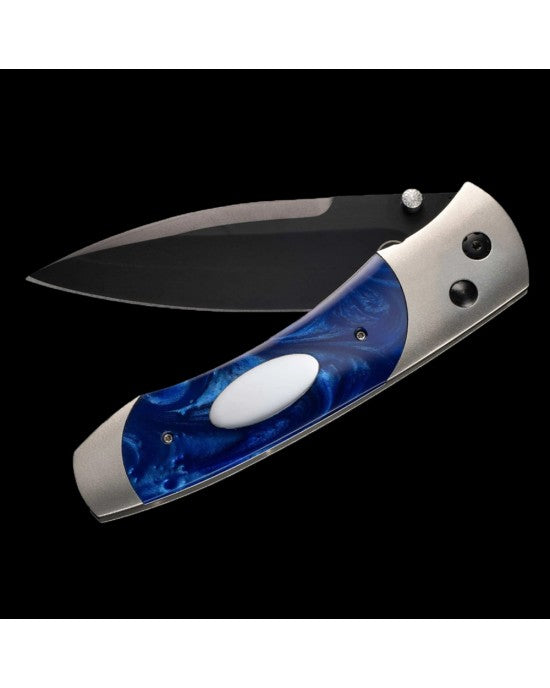 William Henry A Series Blue Acrylic Resin Pocket Knife