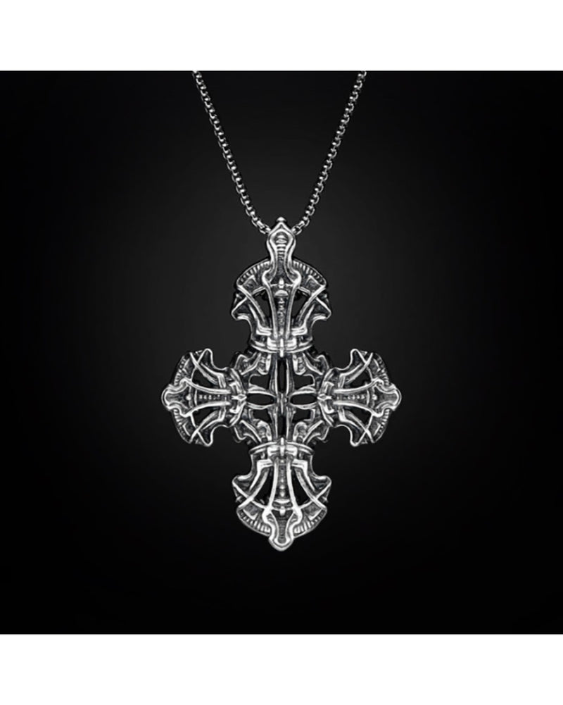 William Henry Pax Cross Necklace in Sterling Silver