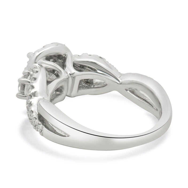 14 Karat White Gold Round Diamond Engagement Ring