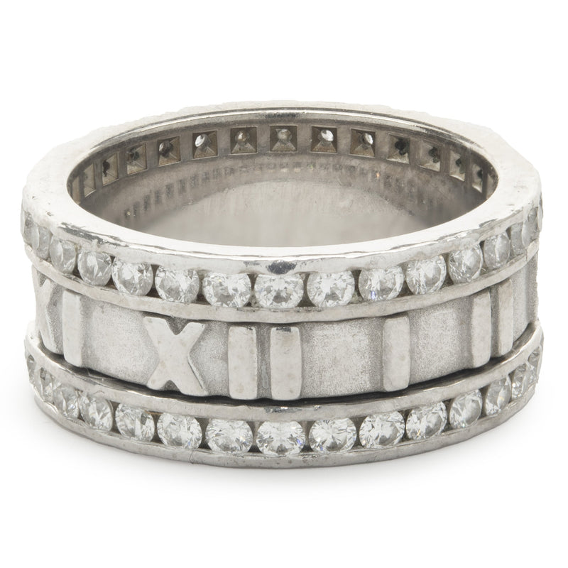 Tiffany & Co. 18 Karat White Gold Diamond Atlas Band