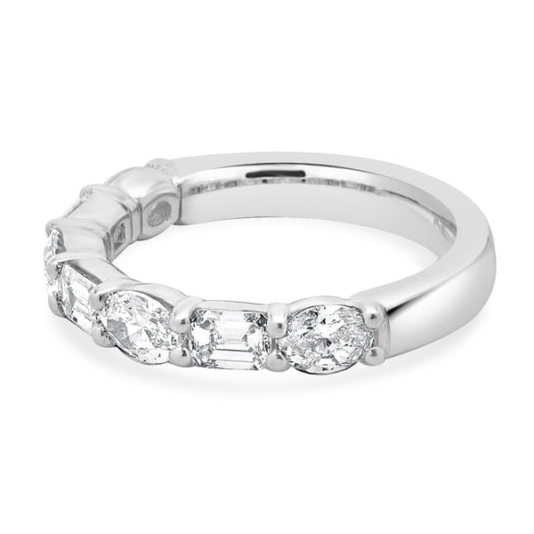 Platinum Mixed Diamond Band