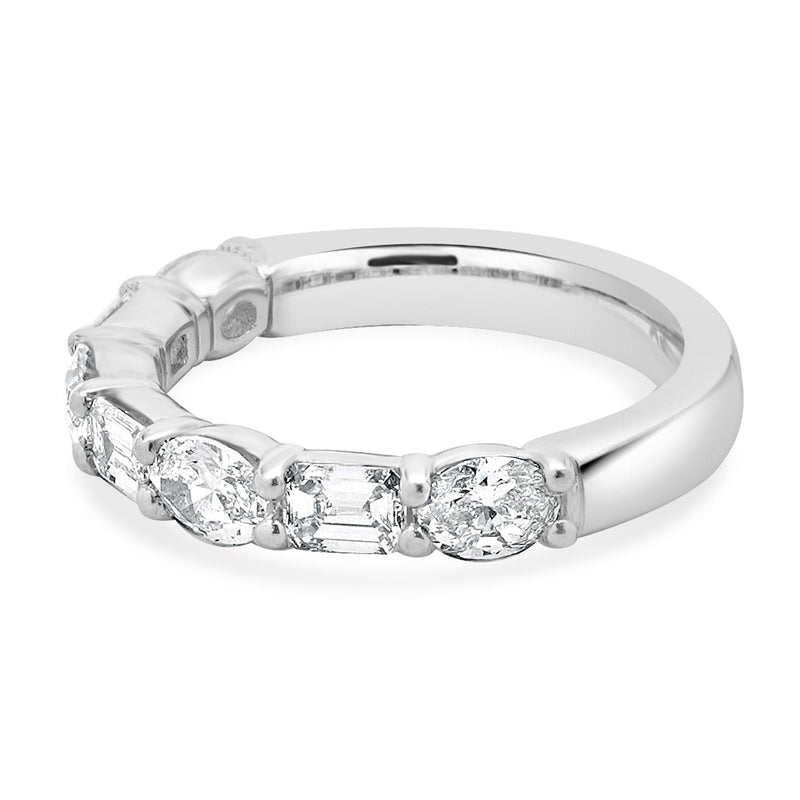 Platinum Mixed Diamond Band