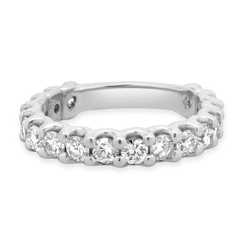 14 Karat White Gold Diamond Band