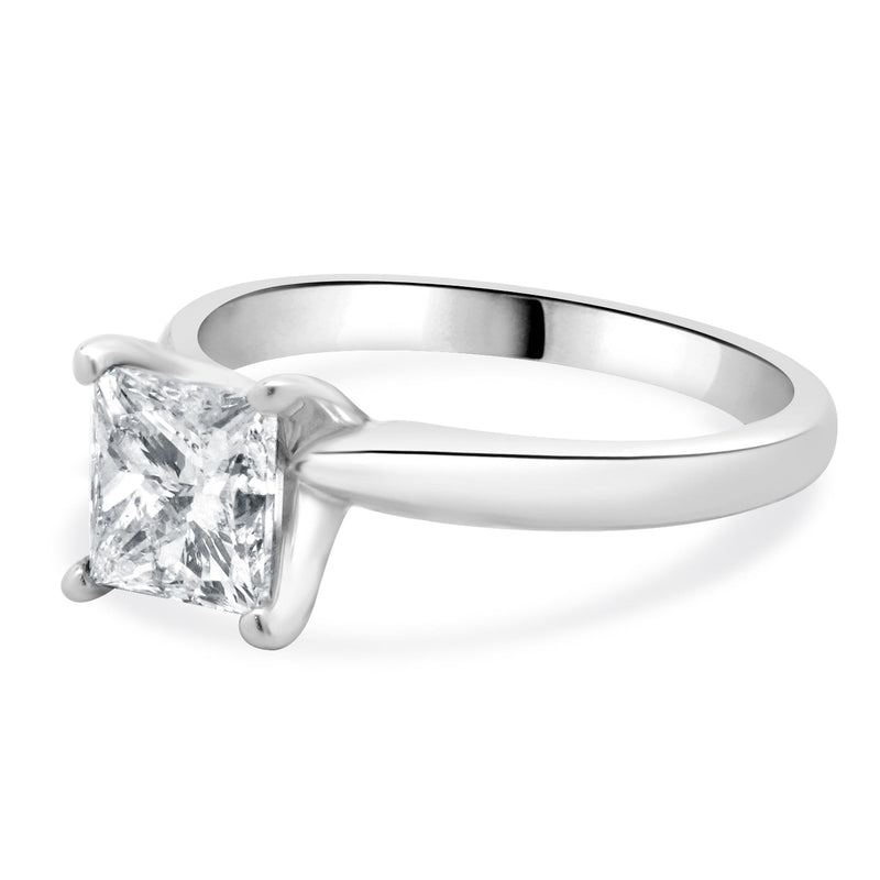 14 Karat White Gold Princess Cut Diamond Engagement Ring