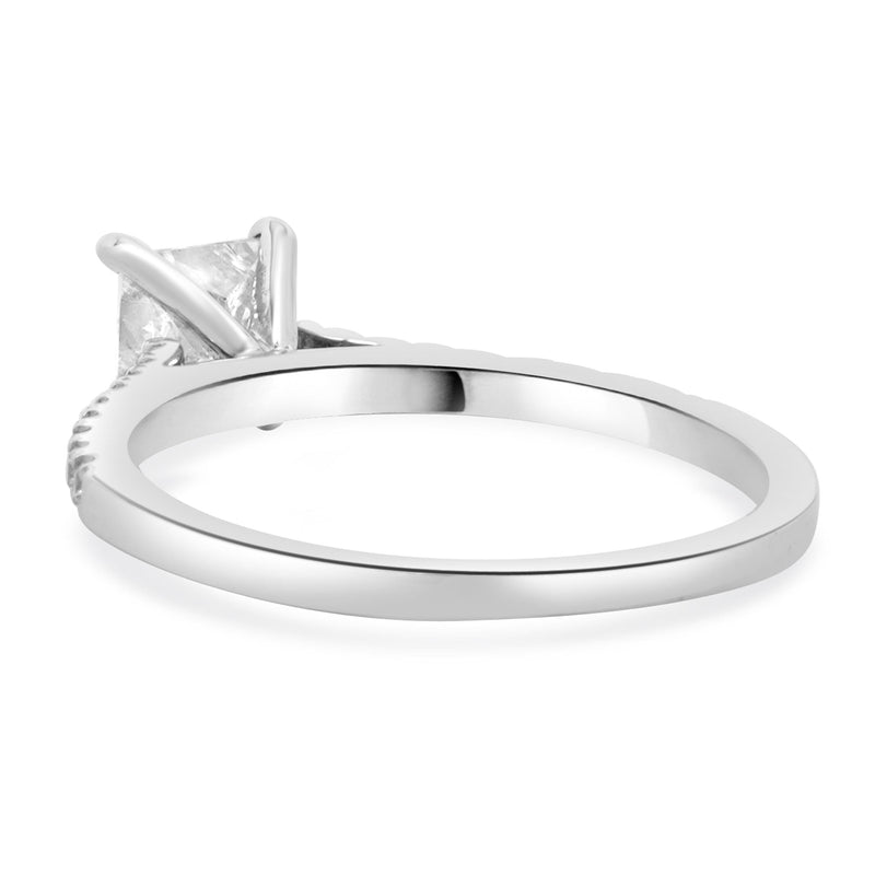 14 Karat White Gold Princess Cut Diamond Engagement Ring