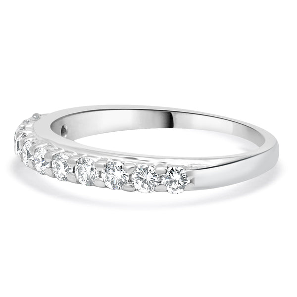 14 Karat White Gold Diamond Band