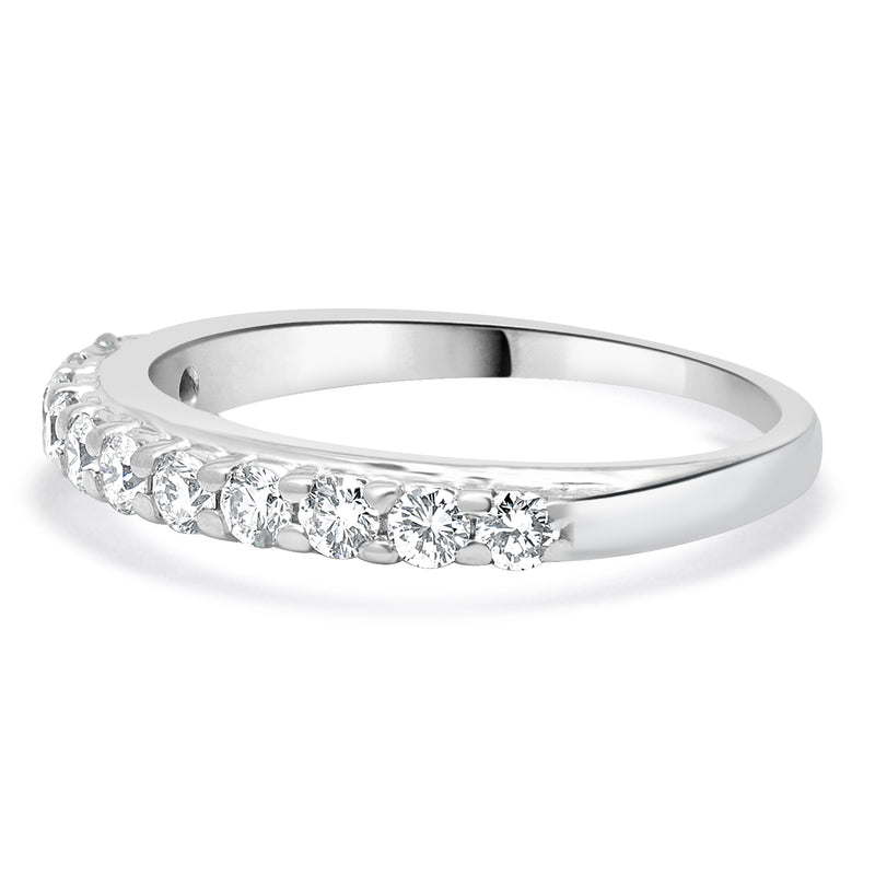 14 Karat White Gold Diamond Band