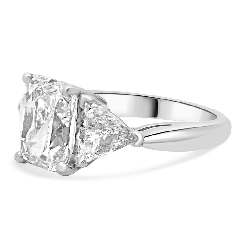 Platinum Cushion Cut Diamond Engagement Ring