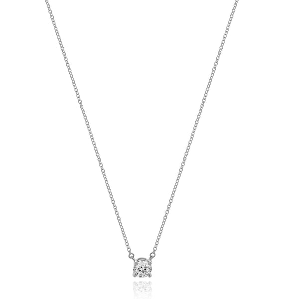 Tiffany & Co. Platinum Diamond Solitaire Necklace