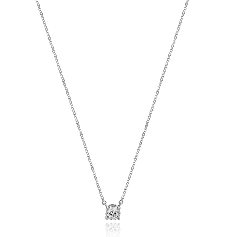 Tiffany & Co. Platinum Diamond Solitaire Necklace
