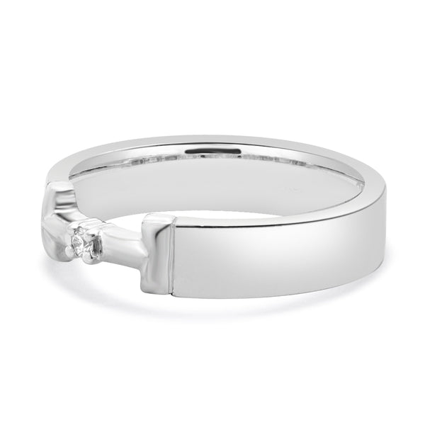 Tiffany & Co. 18 Karat White Gold True Diamond Link Ring