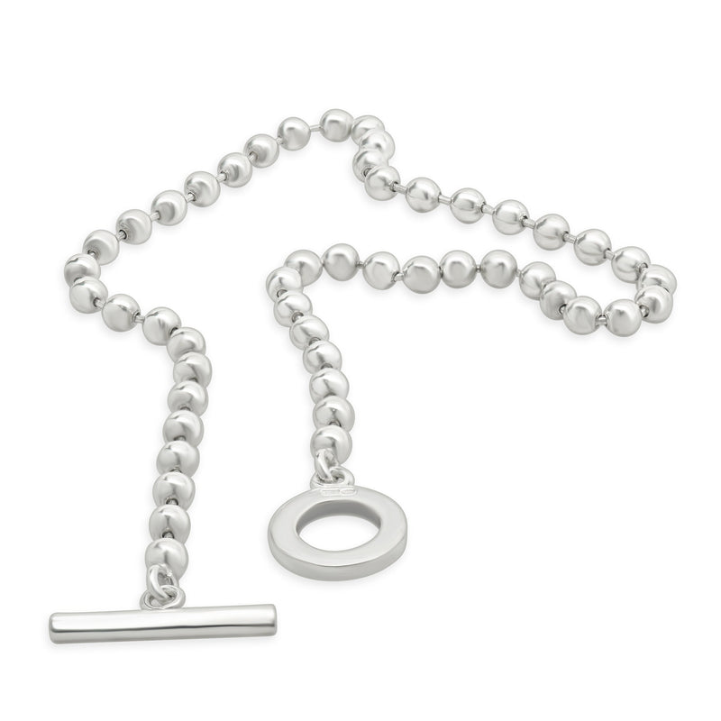 Gucci Sterling Silver Boule Beaded Necklace