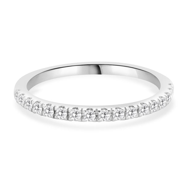 14 Karat White Gold Diamond Band