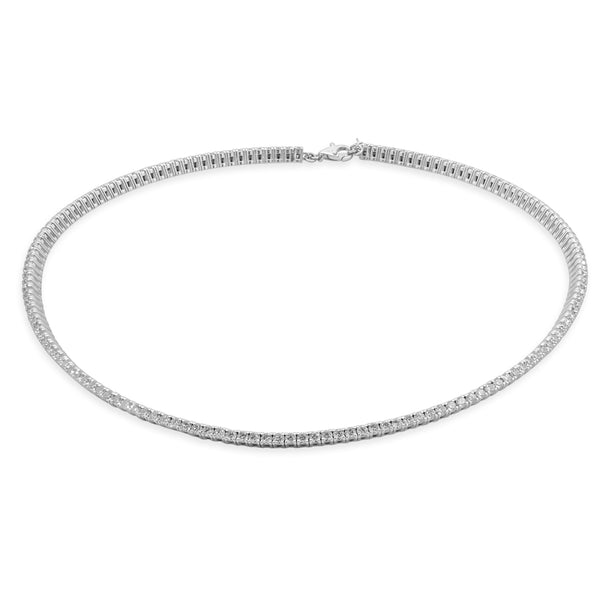 14 Karat White Gold Diamond Collar Necklace