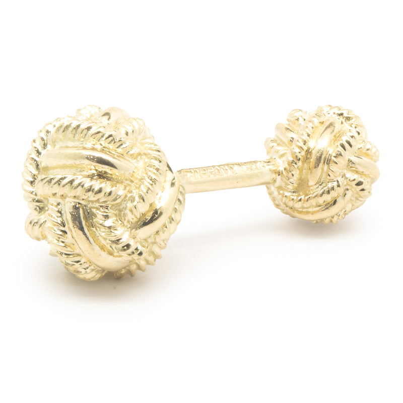 Tiffany & Co. Schlumberger 18 Karat Yellow SINGLE Double Knot Cufflink