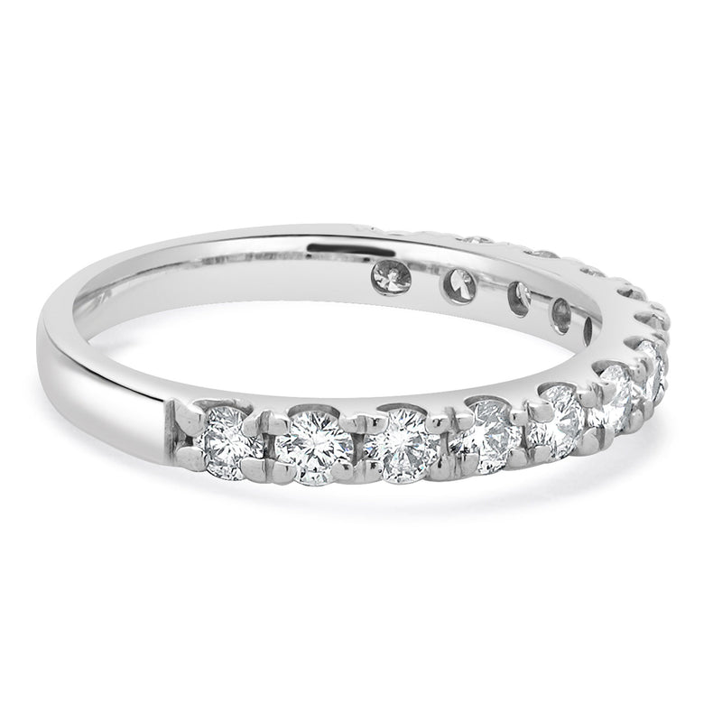 14 Karat White Gold Diamond Band