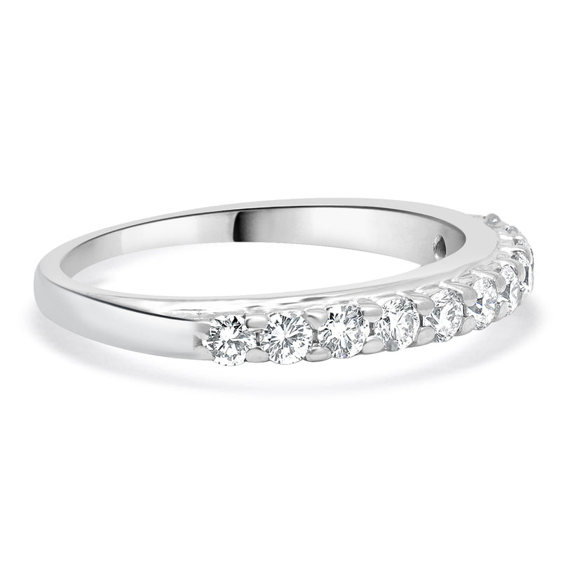 14 Karat White Gold Diamond Band