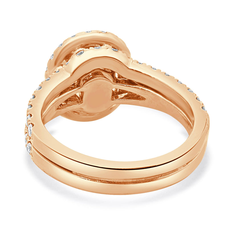 Neil Lane 14 Karat Rose Gold Oval Cut Diamond Engagement Ring