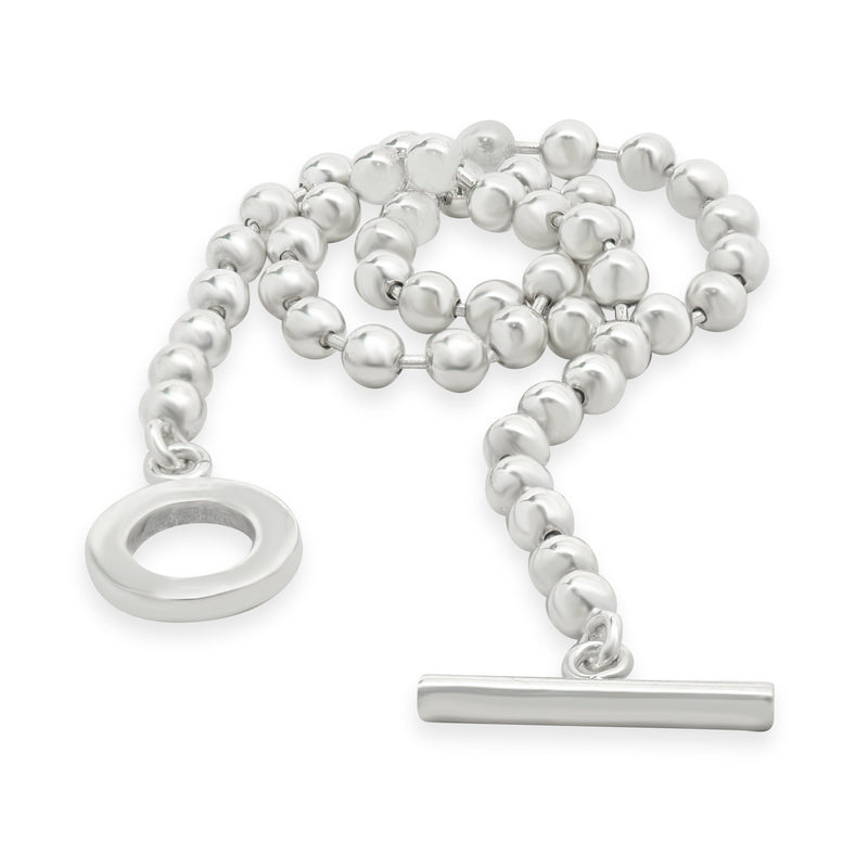 Gucci Sterling Silver Boule Beaded Necklace