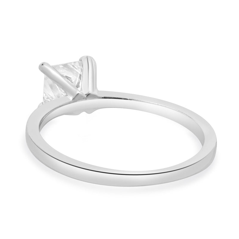 14 Karat White Gold Princess Cut Diamond Engagement Ring