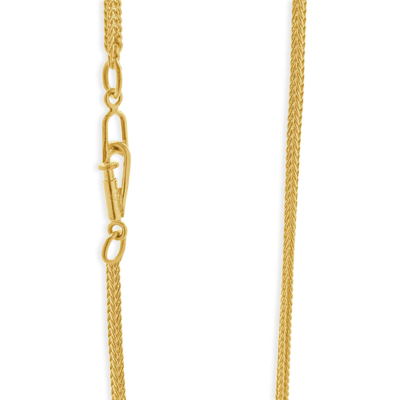 14 Karat Yellow Gold Pear Cut Tanzanite and Diamond Halo Necklace