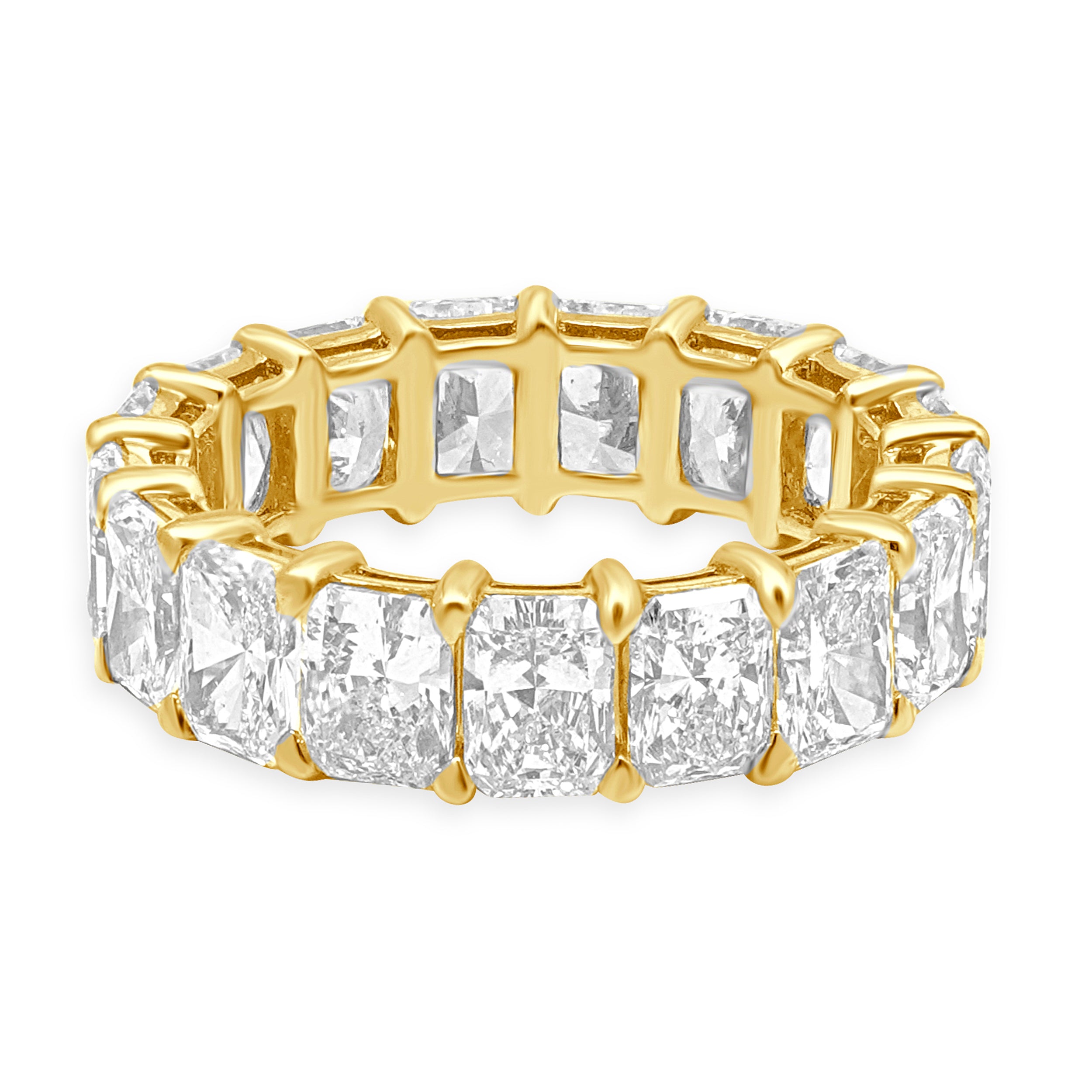 18 Karat Yellow Gold Prong Set Radiant Cut Diamond Eternity Band – E.D ...