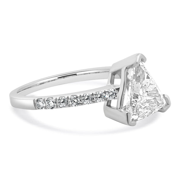 Platinum Trillion Cut Diamond Engagement Ring
