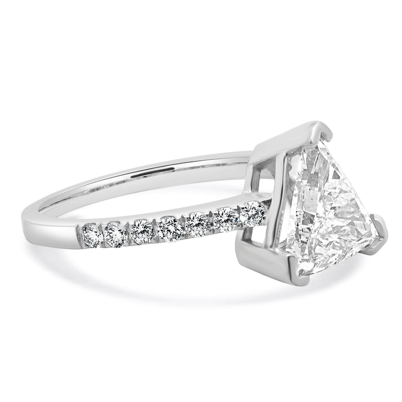 Platinum Trillion Cut Diamond Engagement Ring