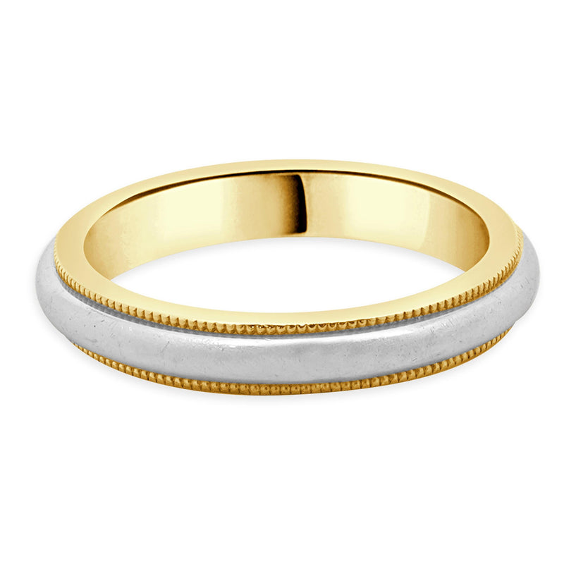 Tiffany & Co. Platinum & 18 Karat Yellow Gold Milgrain Wedding Band