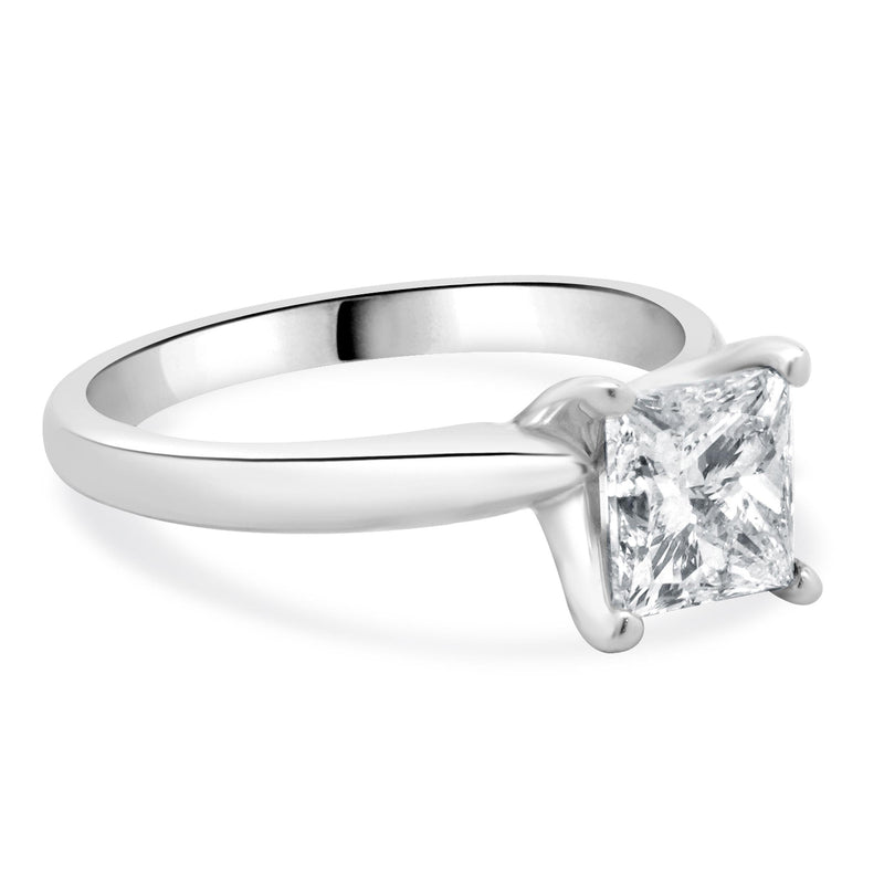 14 Karat White Gold Princess Cut Diamond Engagement Ring