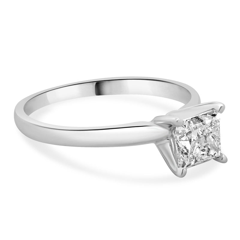 14 Karat White Gold Princess Cut Diamond Engagement Ring