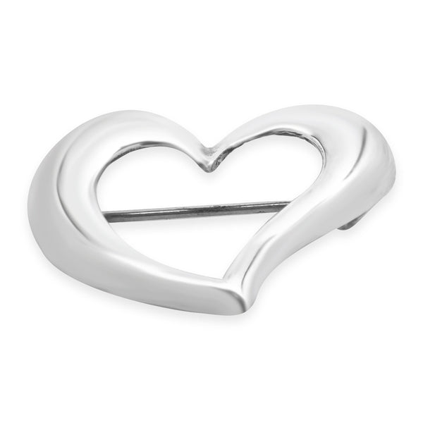 Tiffany & Co. Sterling Silver Open Heart Pin