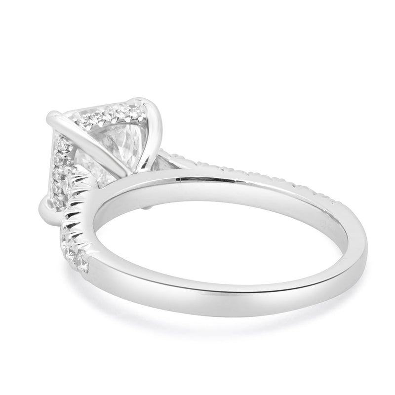 14 Karat White Gold Radiant Cut Diamond Engagement Ring