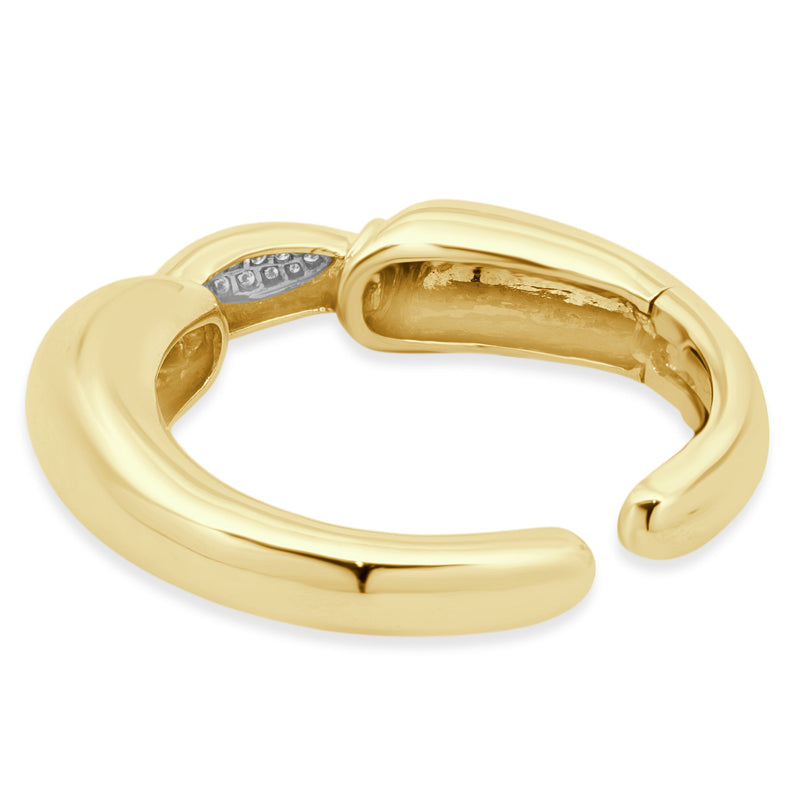 18 Karat Two-Tone Gold Pave Diamond Hinged Bangle – E.D. Marshall Jewelers™