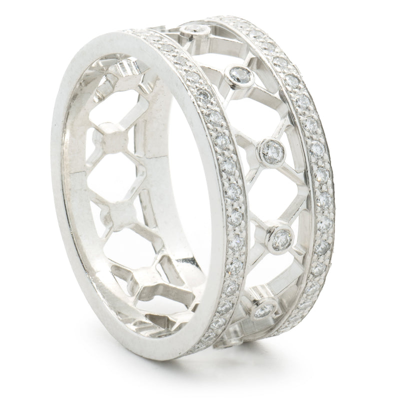 Tiffany & Co. Platinum Diamond Cutout Cigar Band