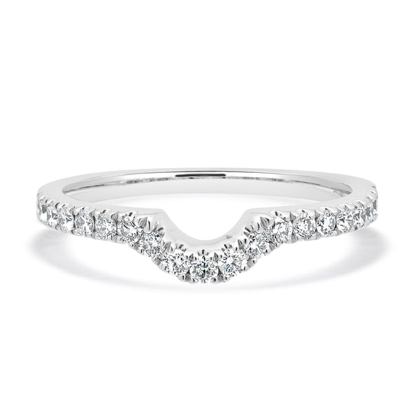 14 Karat White Gold Neil Lane Diamond Contour Anniversary Band