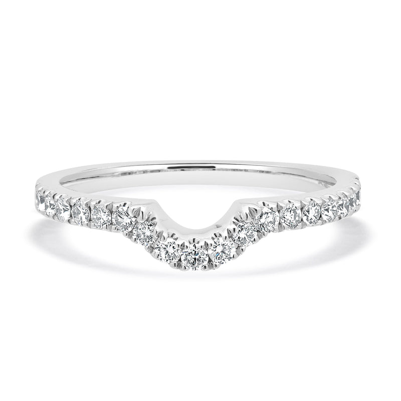 14 Karat White Gold Neil Lane Diamond Contour Anniversary Band