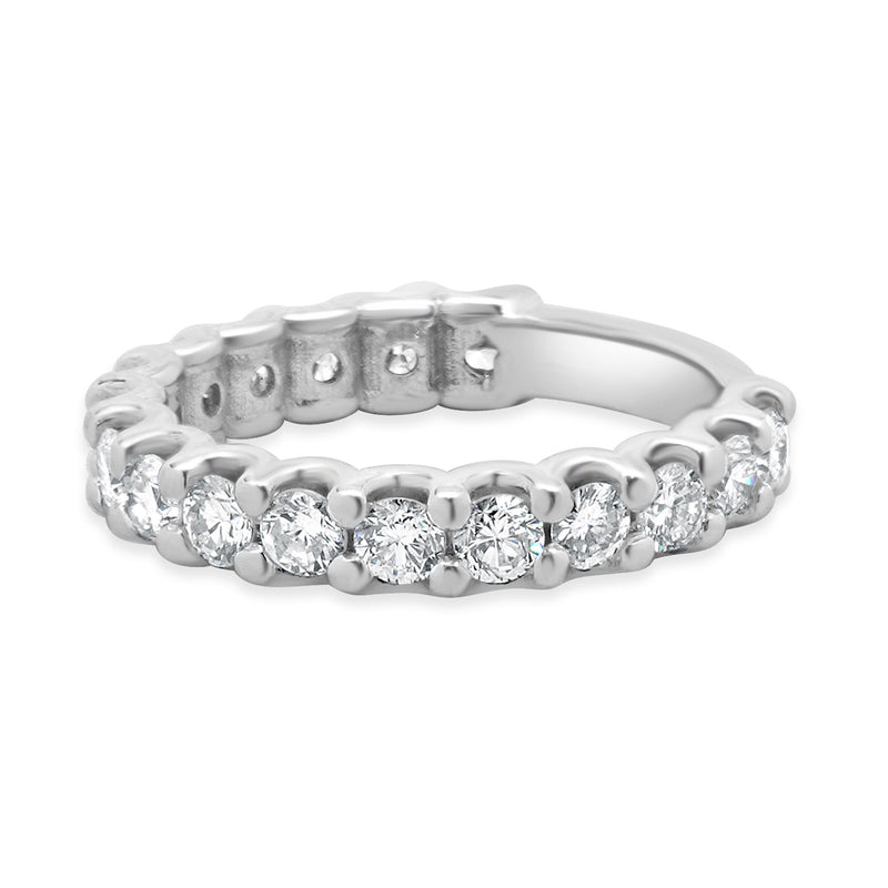 14 Karat White Gold Diamond Band