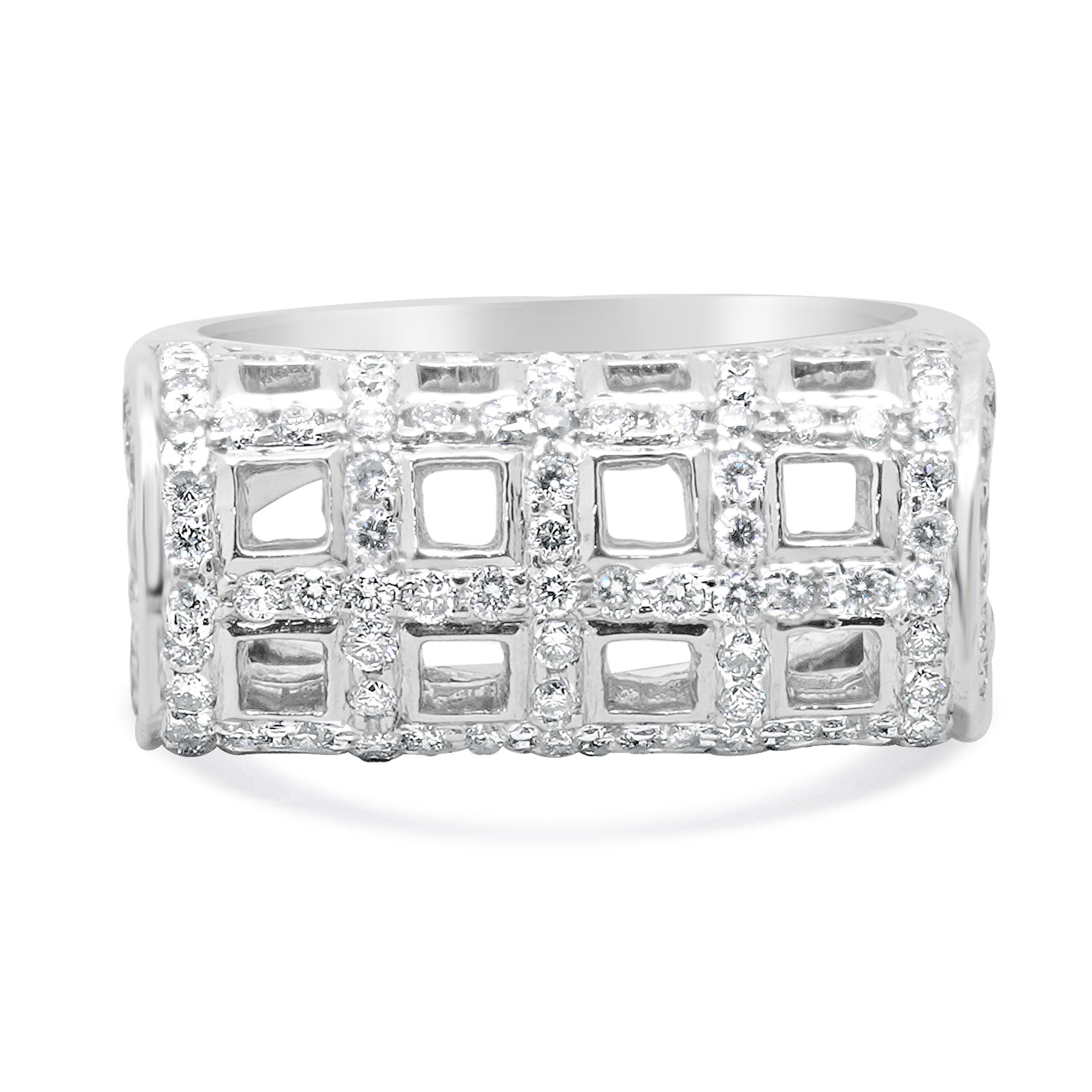 14 Karat White Gold Diamond Cage Ring – E.D. Marshall Jewelers™
