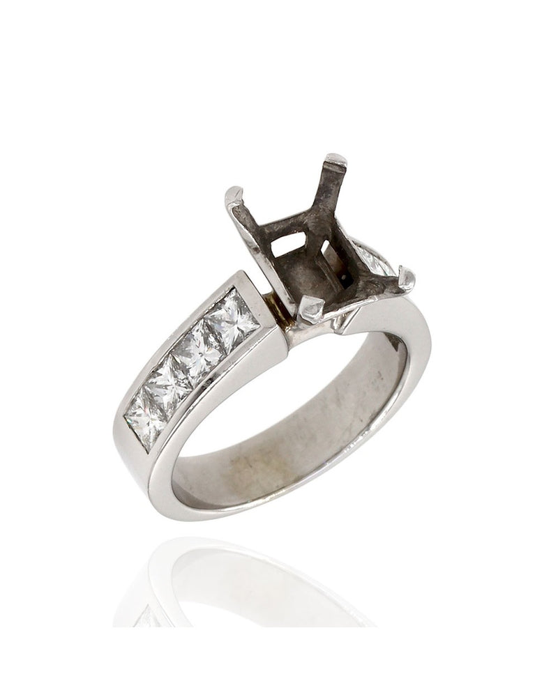 Princess Diamond Ring Mounting in Gold