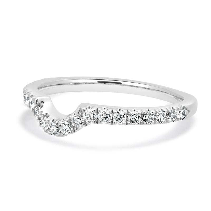 14 Karat White Gold Neil Lane Diamond Contour Anniversary Band