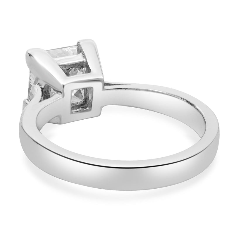 14 Karat White Gold Princess Cut Diamond Engagement Ring