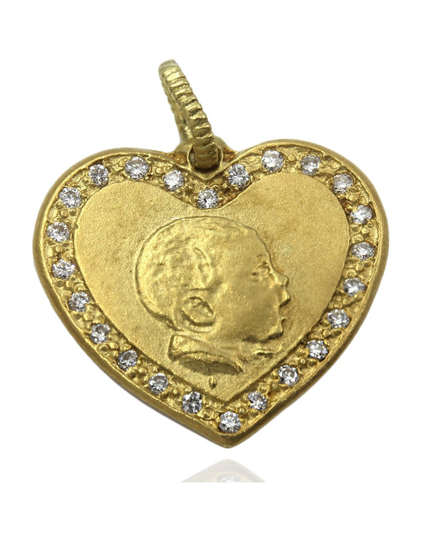 Barry Kronen Babylicious Boy Heart Charm in Gold