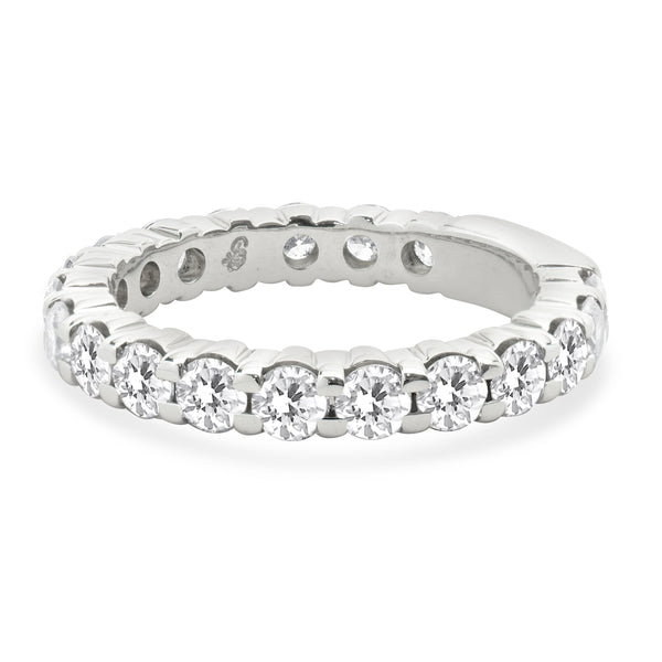 14 Karat White Gold Diamond Band