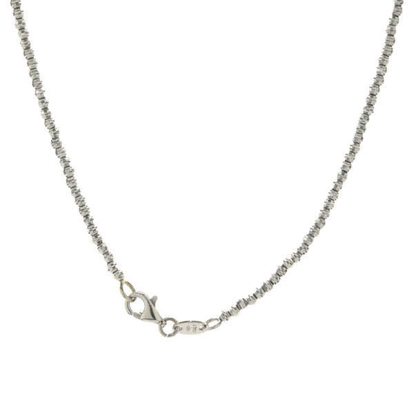 14 Karat White Gold 3MM Diamond Cut Ball Chain