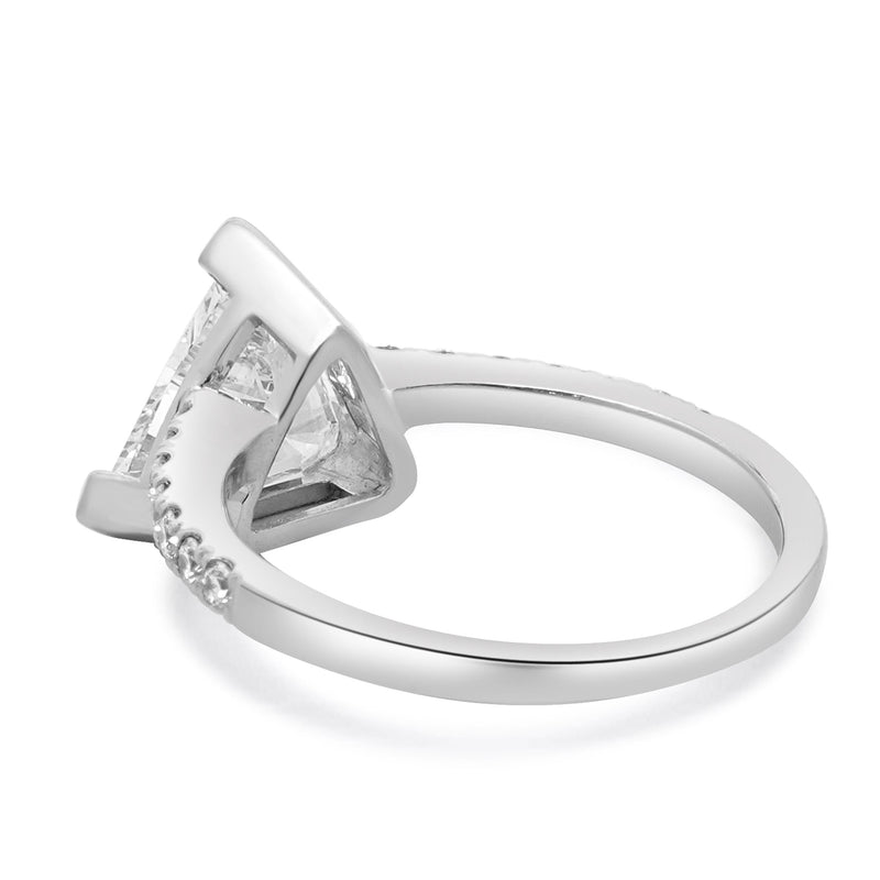 Platinum Trillion Cut Diamond Engagement Ring