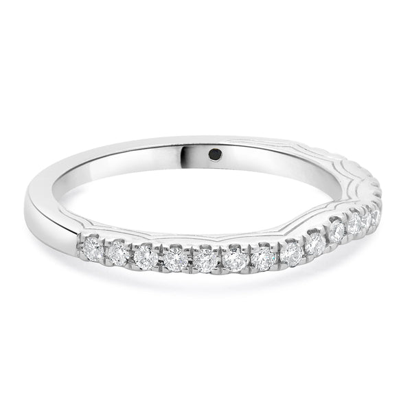 Vera Wang 14 Karat White Gold Contour Band