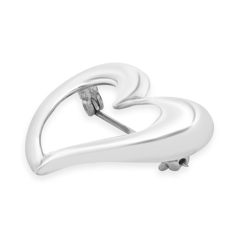 Tiffany & Co. Sterling Silver Open Heart Pin